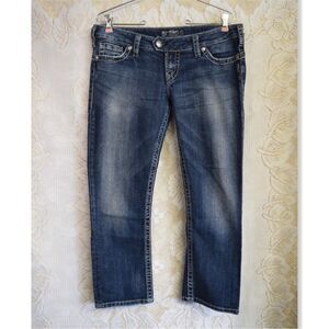 Silver Jeans Tuesday 16 1/2 Capri Jeans Pants Womens Sz 31 Measured 33 x 25